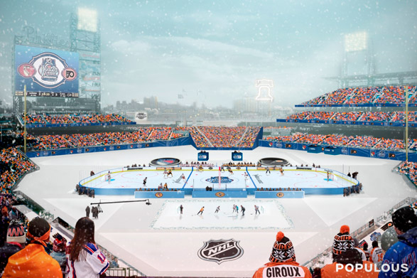 An artists rendering of the 2012 NHL Winter Classic Credit: NHL